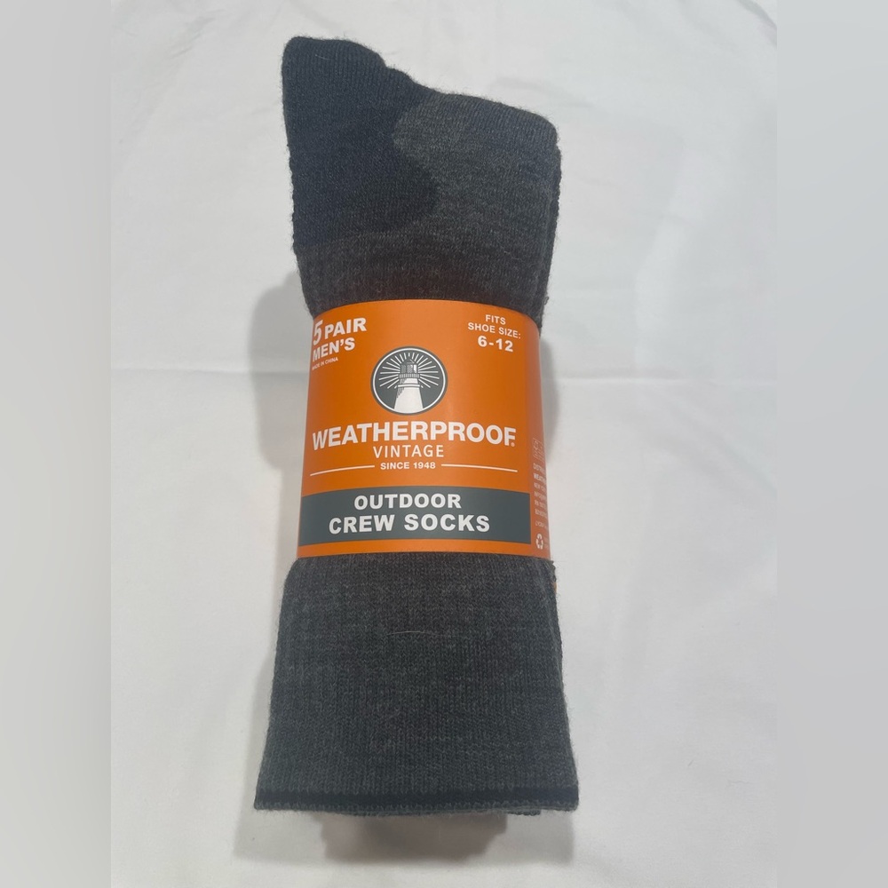 Weatherproof Vintage Wool Blend Outdoor Crew Socks Men’s